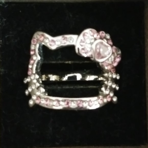 Sanrio Jewelry - Hello Kitty Face Outline Rhinestone Ring